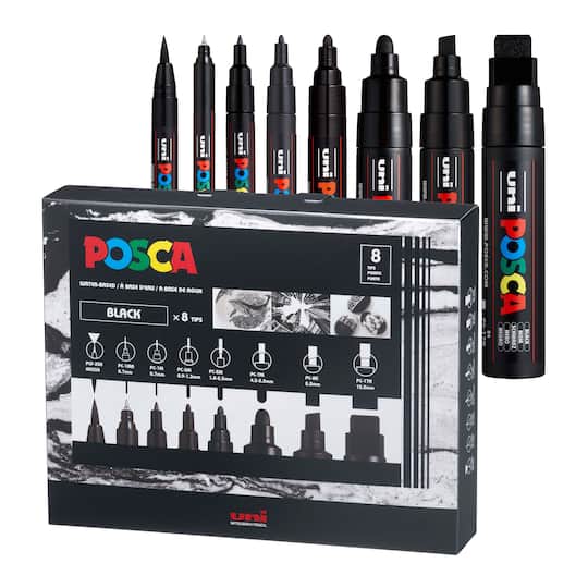 Black Uni Posca Marker Black Uni Posca Pc-3M Fine Bullet Tip